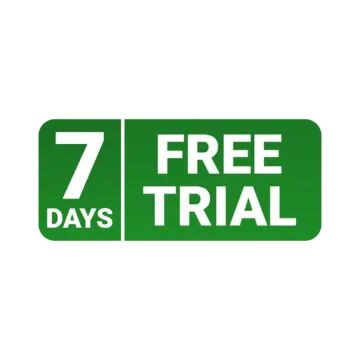 free trial flat banner on white background vector, free trial flat, banner, trial png and vector with transparent background for free download